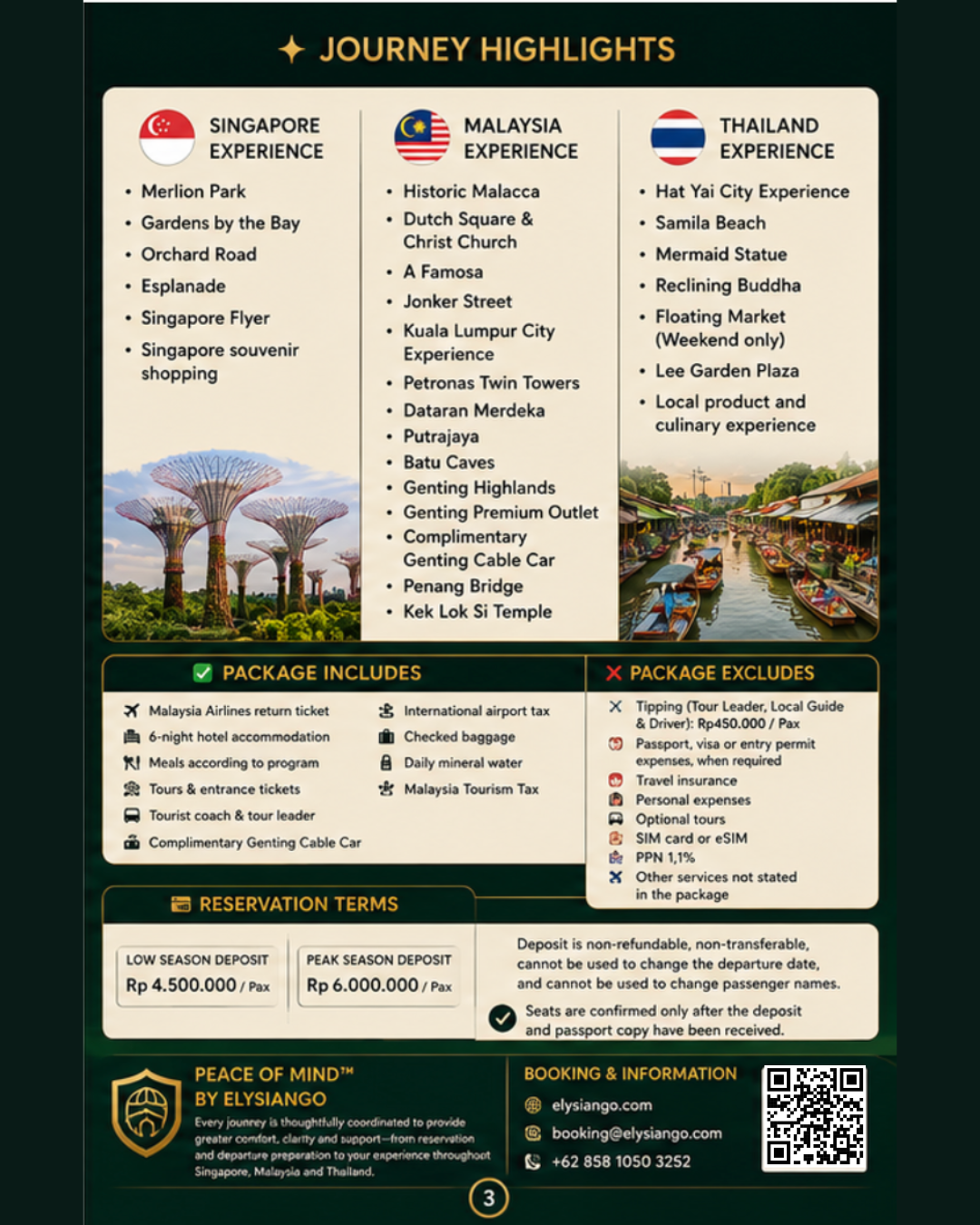 7D6N Wonderful 3 Countries Asia Experience™ | Singapore • Malaysia • Thailand | Malaysia Airlines | August – September 2026