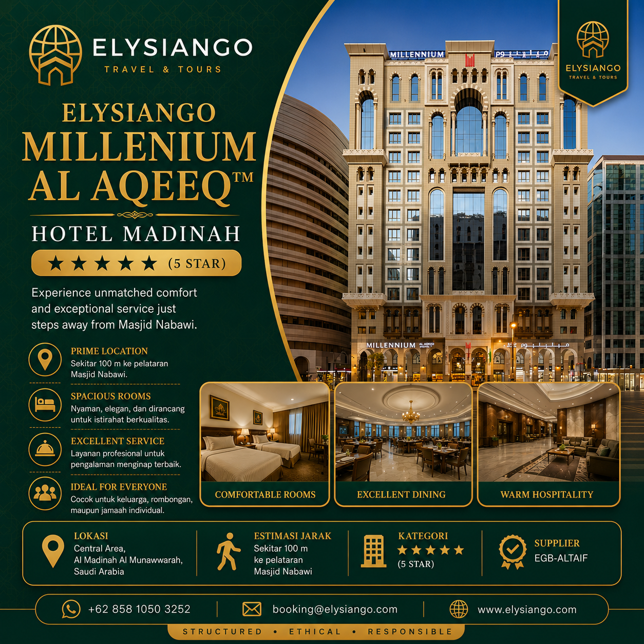 ELYSIANGO Millenium Al Aqeeq™ | Hotel Madinah