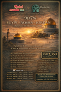 9D7N Egypt – Aqsha – Jordan Islamic Tour 21 December 2026 | Halal Mania × ElysianGo