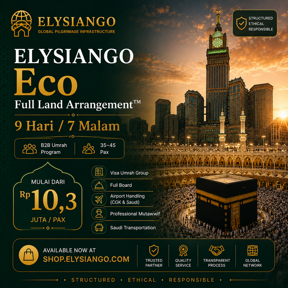ELYSIANGO Eco Full Land Arrangement™ | 9 Hari / 7 Malam
