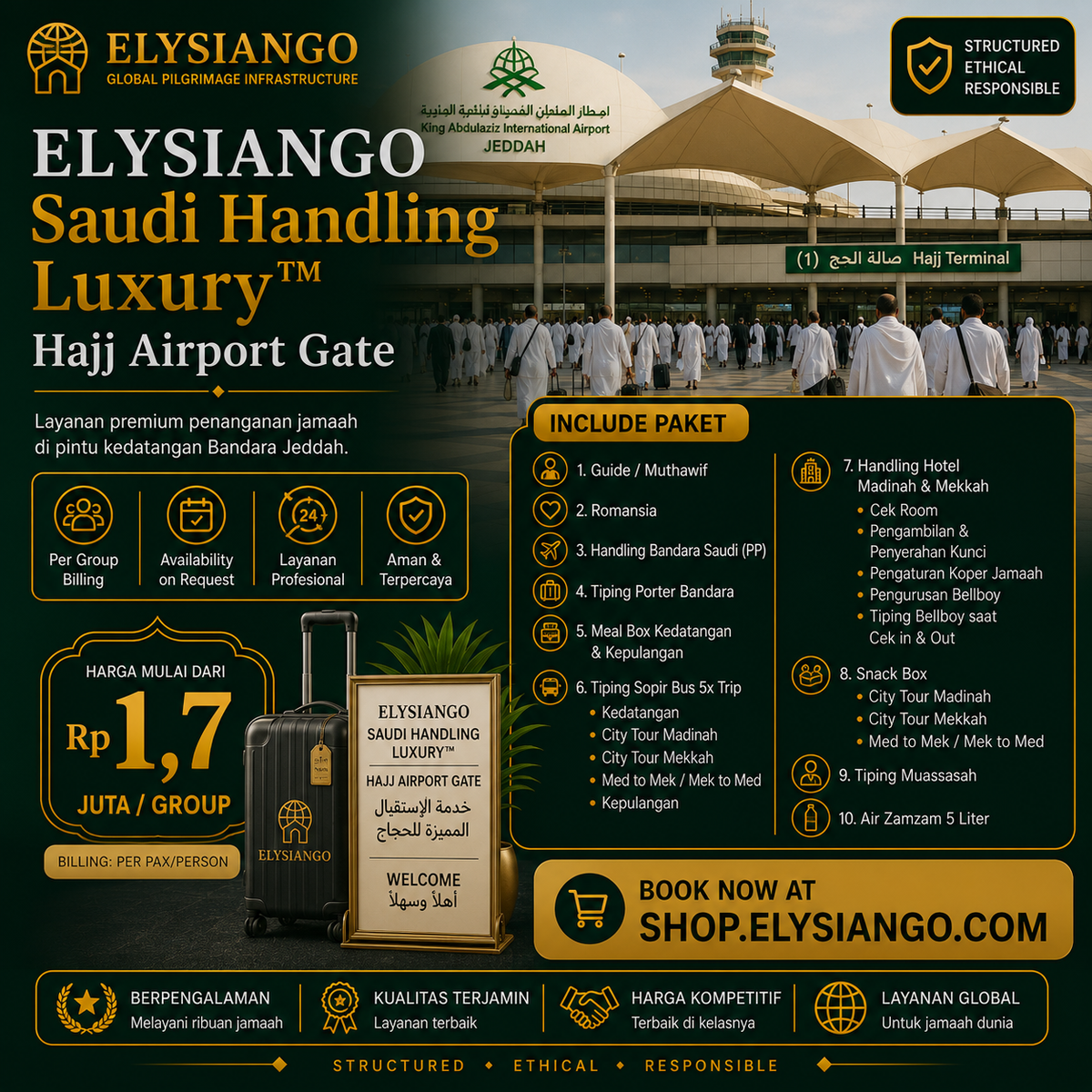 ELYSIANGO Saudi Handling Luxury™ | Per Pax