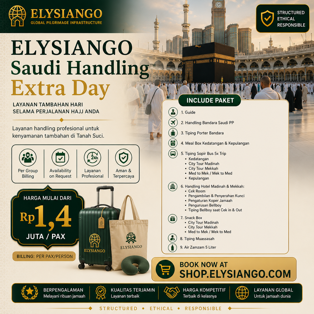ELYSIANGO Saudi Regular Handling™ | Extra Day