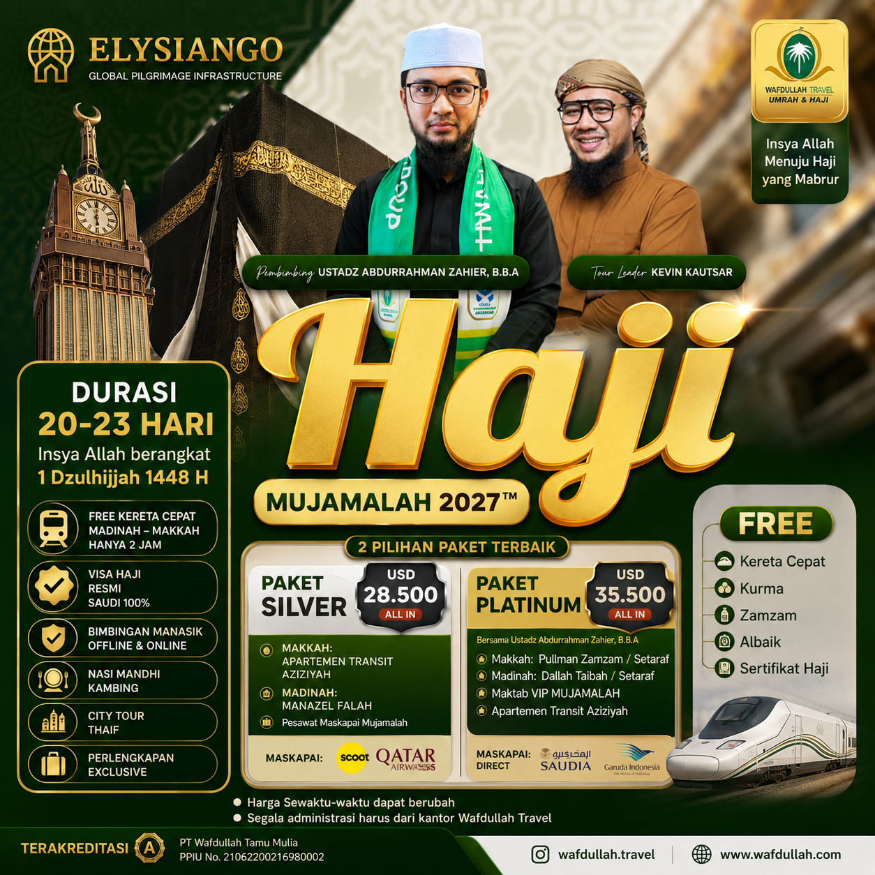 ELYSIANGO – Wafdullah Hajj Mujamalah 2027™ | Silver & Platinum