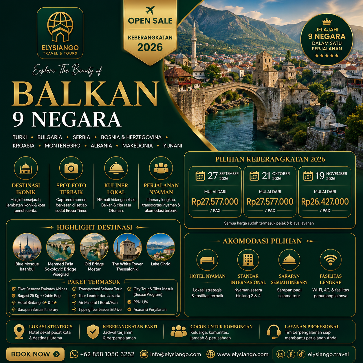 ELYSIANGO Great Balkan 9 Countries™ | Emirates | 27 September 2026