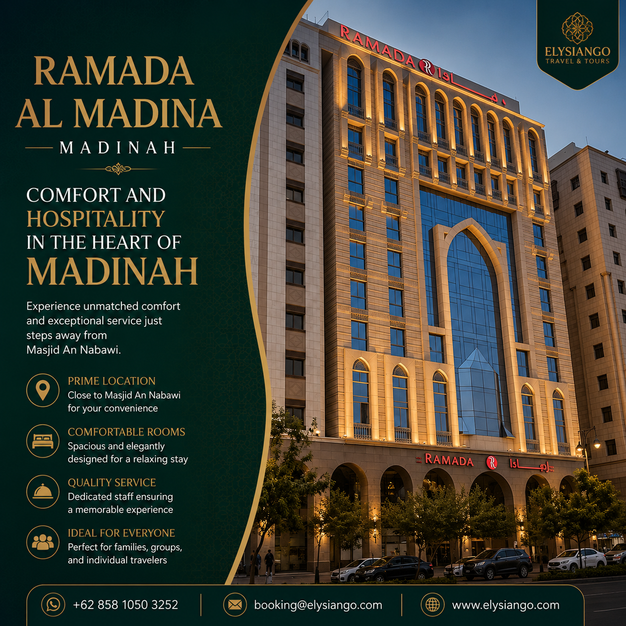 ELYSIANGO Premium Stay™ | Ramada Al Madina | Madinah