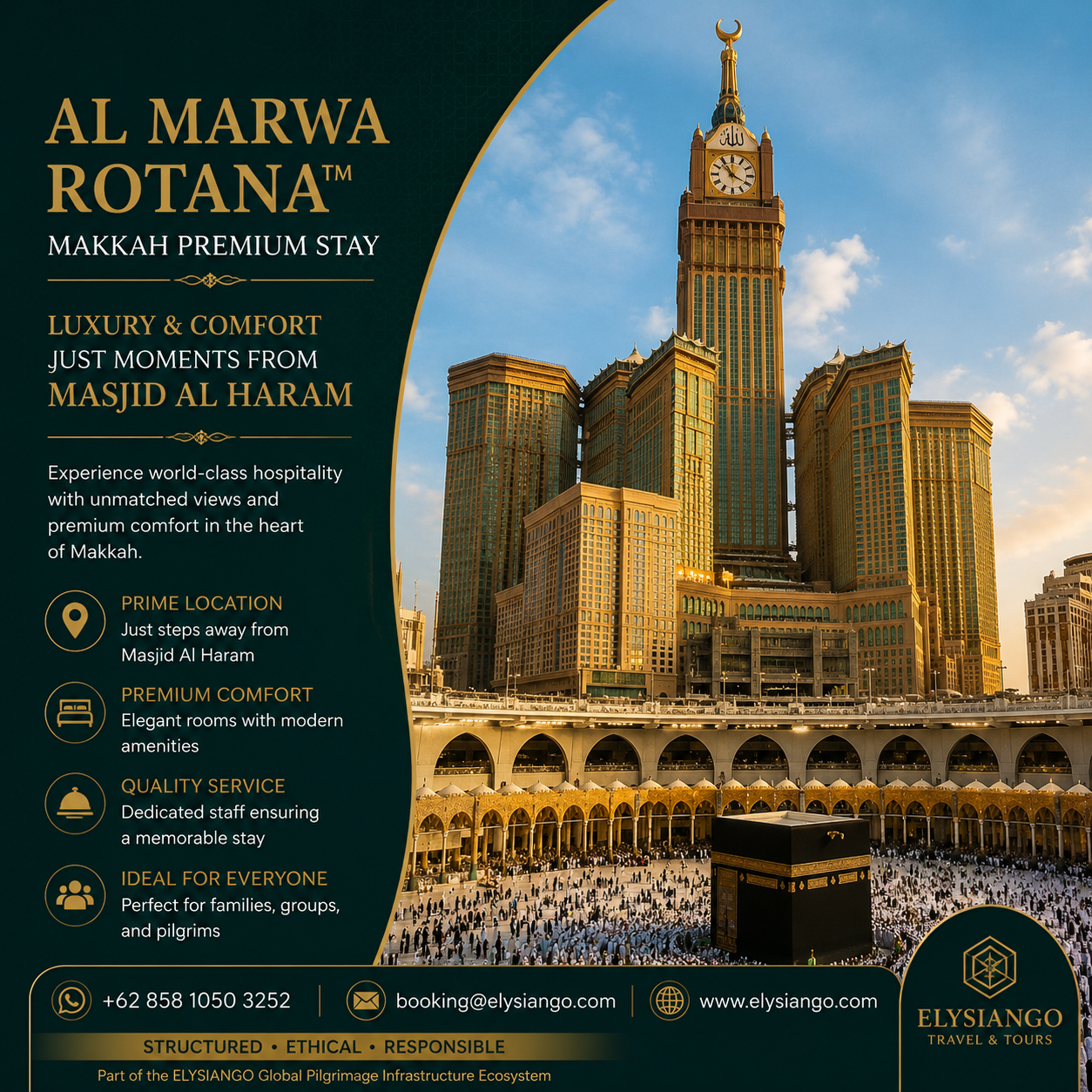 ELYSIANGO Al Marwa Rotana™ | Makkah Premium Stay
