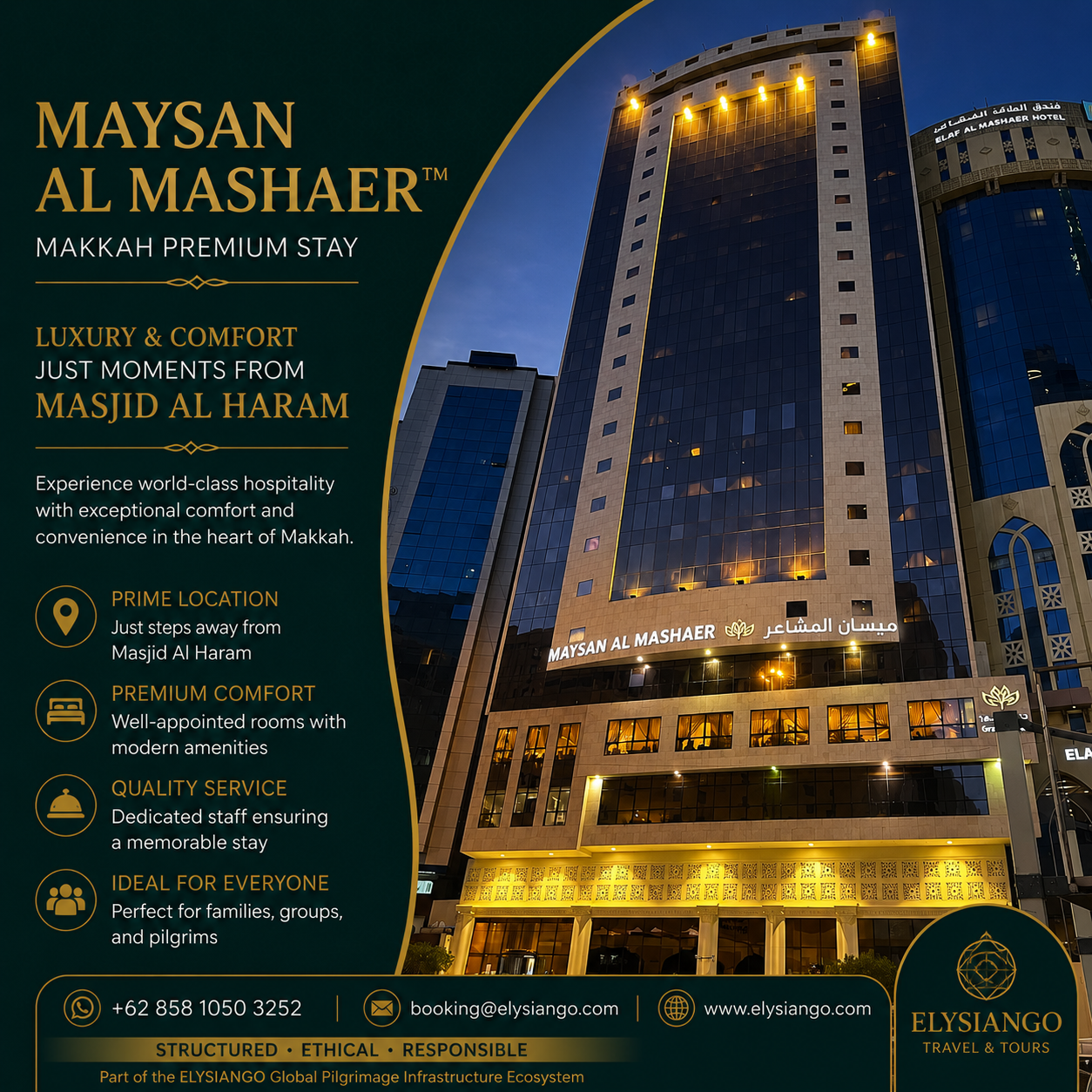 ELYSIANGO Maysan Al Mashaer™ | Makkah Premium Stay