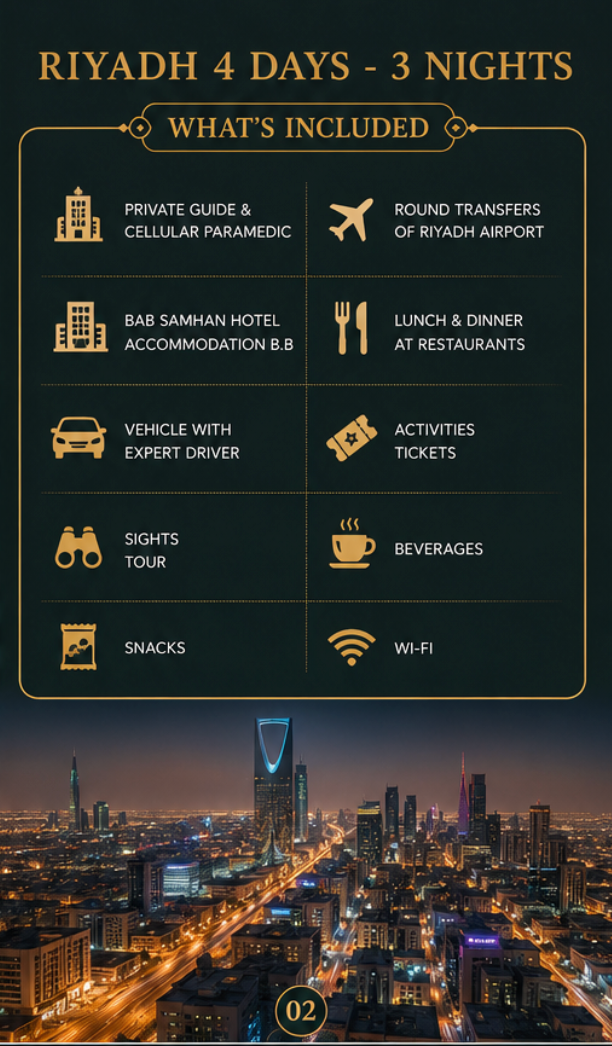 RIYADH PREMIUM EXPERIENCE — 4 Days 3 Nights Luxury Journey | ELYSIANGO