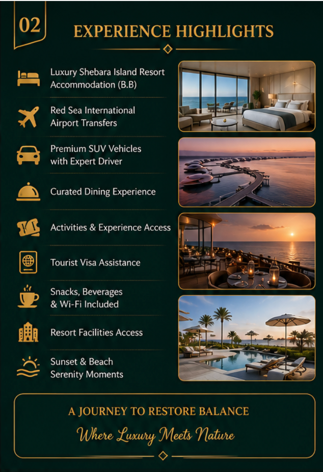 Your Private Sanctuary on the Red Sea — 3 Days of Pure Luxury at Shebara Island Resort