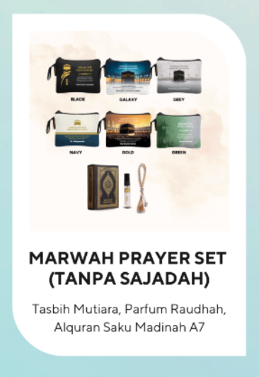 ELYSIANGO Souvenirs™ | Marwah Prayer Set (Tanpa Sajadah)