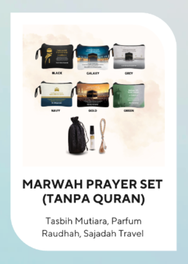 ELYSIANGO Souvenirs™ | Marwah Prayer Set (Tanpa Quran)
