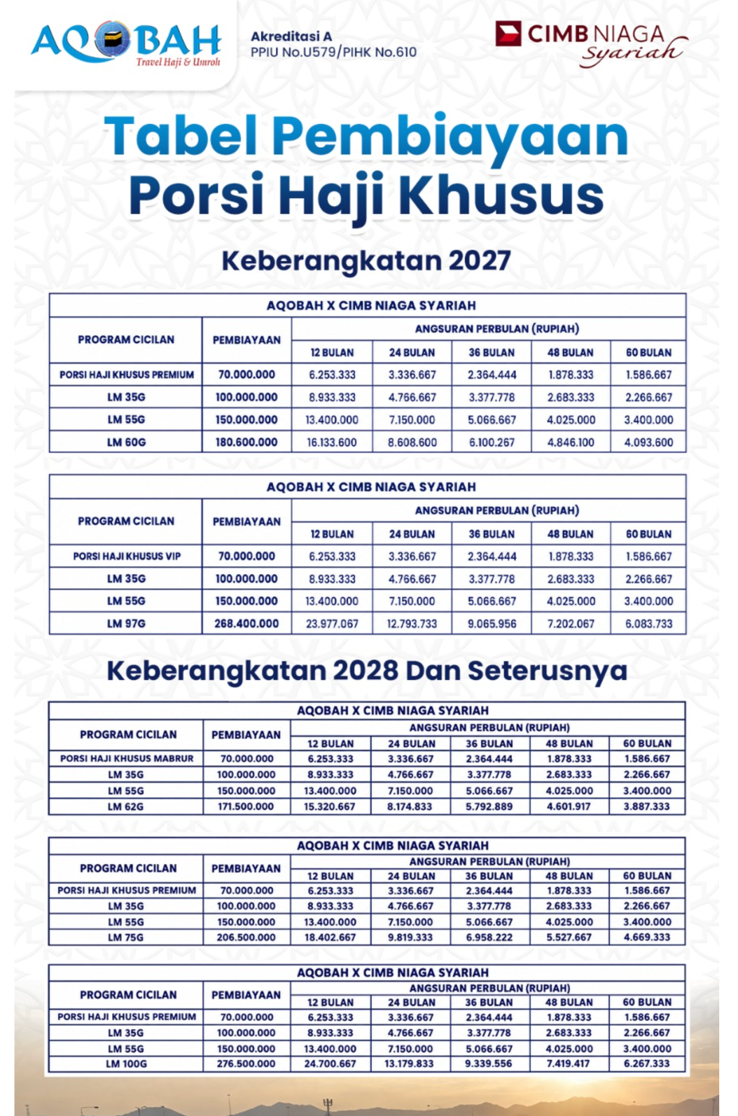 ELYSIANGO – Aqobah Hajj Khusus Harga Pasti™ | Mabrur, Premium & VIP